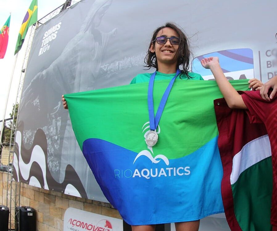 1º pódio no campeonato estadual de natação